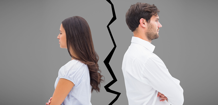 A girl and a guy distancing each other emotionally 